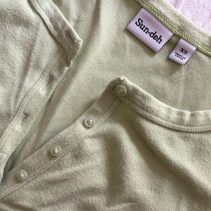 Sunday Best Lime Green Henley (XS)